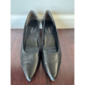 Paul Green High Heels Womens 8 UK 10 US Pointed Pumps Black Leather Slip On
